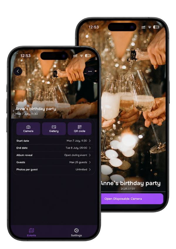 Lense event on a phone